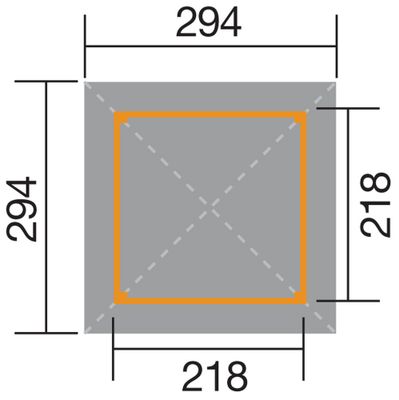 Tonnelle -  651 - 218 x 117 cm - bardeaux de toit inclus Livraison gratuite domicile WEKA
