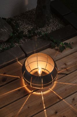 Lanterne lumineuse extérieur LED Link+Light noir et doré IP44 50 lumens blanc chaud - PAULMANN