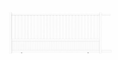 Portail coulissant aluminium CHAMBERY l.3,50 x H.1,55 m motorisé blanc JARDIMAT