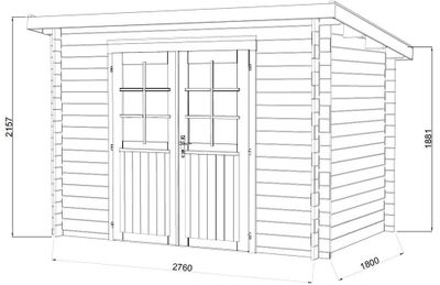 Abri de jardin en bois autoclave marron Alice - 7,1 m² hors-tout - Livraison à domicile incluse - PALMAKO