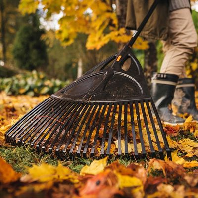Balai à feuille XL Solid manche métal, largeur 63cm 27 dents
