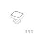 Bouton de meuble carré vieux laiton 30 x 30 mm REI