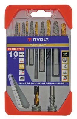 Coffret 10 pieces pour extraire les goujons cassés