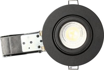 Spot LED encastrable GU10 BBC orientable Noir - Birdy ARLUX