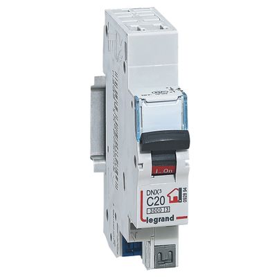 Disjoncteur phase+neutre 20A 3kA bornes automatiques - LEGRAND