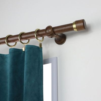 Support ouvert en bois de 80 mm diam 28 mm Finition Chêne foncé - MOBOIS