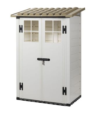 Abri de jardin en résine avec toit mono-pente 0,88 m², Livraison à domicile incluse - HABRITA