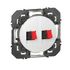 Prise haut-parleur encastrable double Blanc - Dooxie LEGRAND