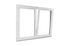Fenêtre PVC 2 vantaux oscillant-battant hauteur 75 x largeur 120 cm
