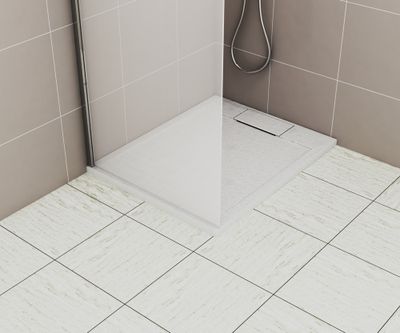 Receveur de douche 80x100 cm résine blanc mat Island - OCEA