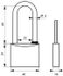 Cadenas à clé Mach 3 largeur 40 mm anse intermédiaire  60 mm THIRARD