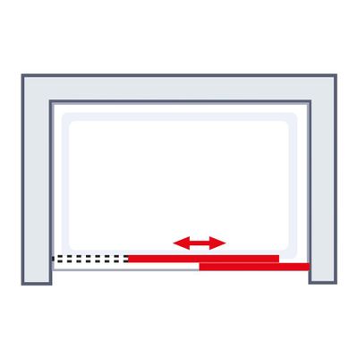 Porte de douche coulissante 160x200 cm profilé chrome verre transparent 6 mm NewStyle Urban - SCHULTE