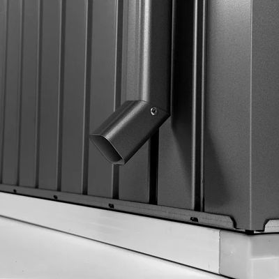 Descente d'eau pluviale par 2 gris foncé pour abri Panorama BIOHORT Livraison à domicile incluse