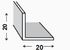 Cornière égale damier aluminium brut 20 x 20 mm 2 m CQFD