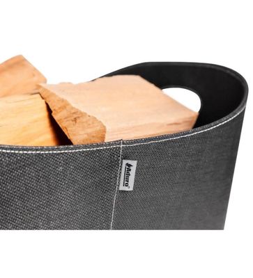 Panier à bûches noir Baseline en matériaux recyclés PET ADURO