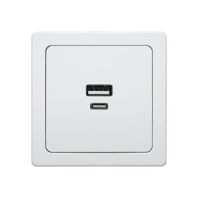 Double prise USB A + C en saillie Blok blanc - DEBFLEX