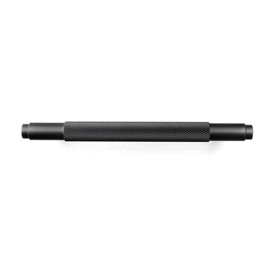 Poignée de meuble cylindrique aluminium noir mat entraxe 128 mm REI