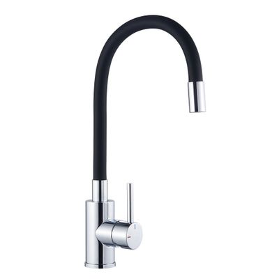 Robinet de cuisine haut chrome/noir Rapidfix Hirka - EDOUARD ROUSSEAU