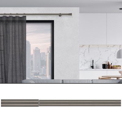 Tringle à rideaux en métal extensible de 1.60 m à 3 m diam 20 mm Finition Gun foncé - MOBOIS