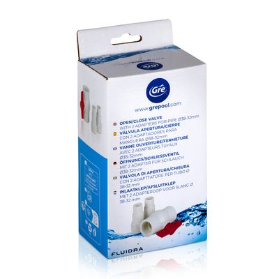 Vanne boule ouverture/fermeture pour tuyaux Ø38/32 mm -GRE
