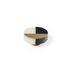 Bouton de meuble rond noir blanc doré diamètre 39 mm REI