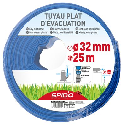 Tuyau Plat LG 25M Diam 32MM