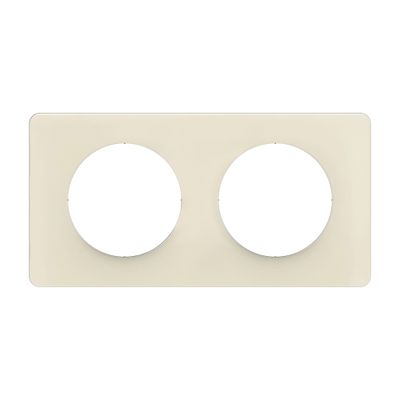 Plaque de finition 2 postes Blanc amande - Céliane LEGRAND