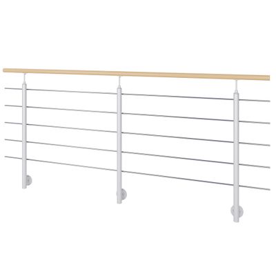 Garde-corps Interio - Acier thermolaqué RAL 9006 - L 2,50 m - Pose latérale - SOGEM