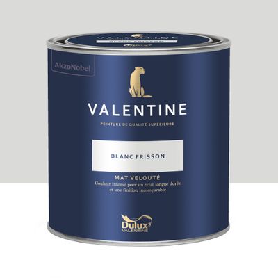 Peinture Valentine Mat Velouté Blanc Frisson 0,5 L - DULUX VALENTINE