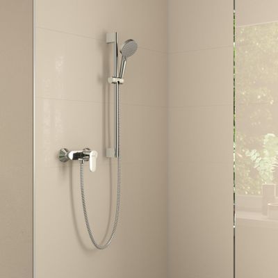 Ensemble douche 2 jets 100 mm avec mitigeur Vernis Blend chromé - HANSGROHE