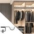 Support de tringle pour dressing Easyclamp en métal diam 16 à 28 Finition Noir mat - MOBOIS