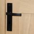 Poignées de porte sur plaques à clé Henri L noir LINEA BERTOMANI
