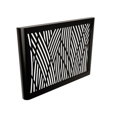 Face arrière métal noir mat BROUSSE 110,7 × 6,8 cm hauteur 77,1 cm pour cache unité extérieure - OUTSTEEL