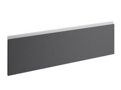Façade tiroir avec poignée intégrée pour meuble de cuisine Mallorca gris plomb mat 35 x 120 cm OFITRES