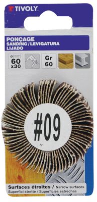 Roue abrasive diamètre 60 x 30 mm grain 60 TIVOLY