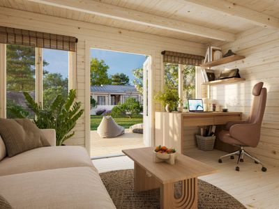 Chalet de jardin en bois Lisa - 16,1 m² hors-tout - Livraison à domicile incluse - PALMAKO