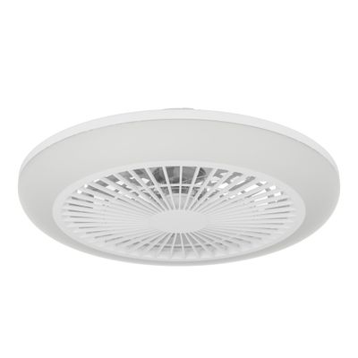 Ventilateur de plafond silencieux avec lumière LED + télécommande Blanc Ø46cm - Salvador EGLO