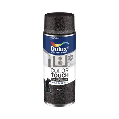 Bombe de peinture Color Touch effet pailleté argent 400 mL - DULUX VALENTINE