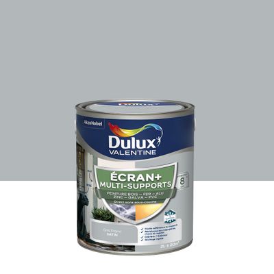 Peinture Ecran+ Multi-supports Satin Gris Franc 2 L - DULUX VALENTINE