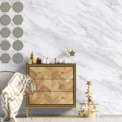 Lambris PVC Element 3D Volakas - 8 x 375 x 2600 mm - GROSFILLEX