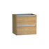 Caisson de salle de bains Thana 2 tiroirs L60 x H55 x P45 cm panneau de particules chêne naturel