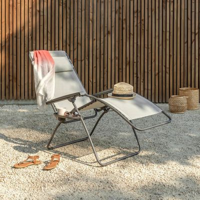 Fauteuil relax zéro gravité beige seigle RCLIP - LAFUMA