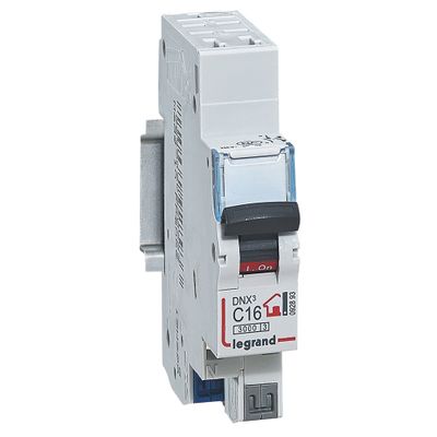 Disjoncteur 16A phase+neutre bornes automatiques - DNX3 LEGRAND