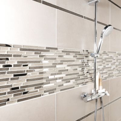 Mosaïque mural intérieur effet tissu/verre marron TOM 30 x 30 cm vendu à l'unité SAS MAT INTER