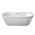 Baignoire semi-îlot blanche 170 x 75 cm Bacara BALNEO