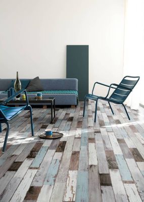 Sol PVC décor bois vieilli Fisherman Ocean rouleau largeur 4m vendu au m²  GERFLOR