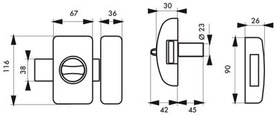 Verrou de porte d'entrée universel à bouton et cylindre 45 mm noir 4 clés THIRARD