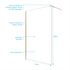 Paroi de douche à l'italienne 140x195 cm profilé or verre transparent 5 mm Essentiel Gold - AURLANE