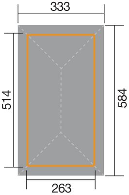 Tonnelle -  651 - 268 x 120 cm Livraison gratuite domicile WEKA