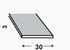 Profilé plat inox mat 30 x 3 mm 1 m CQFD